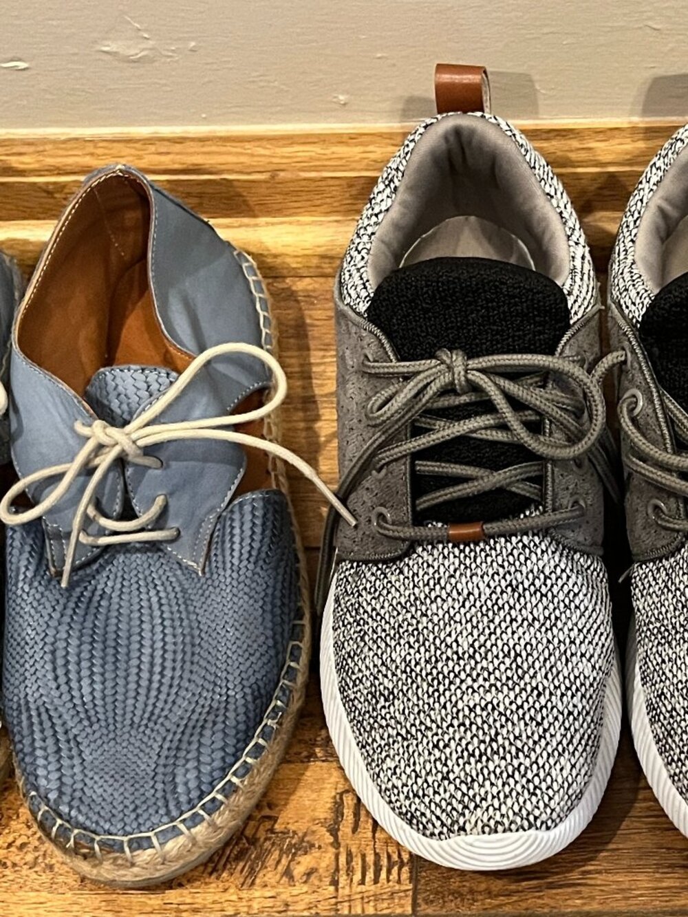 Lot of 2 Pairs Sneakers  Bueno Nimi Espadrille Blue & Marley Lilly Gray Tweed